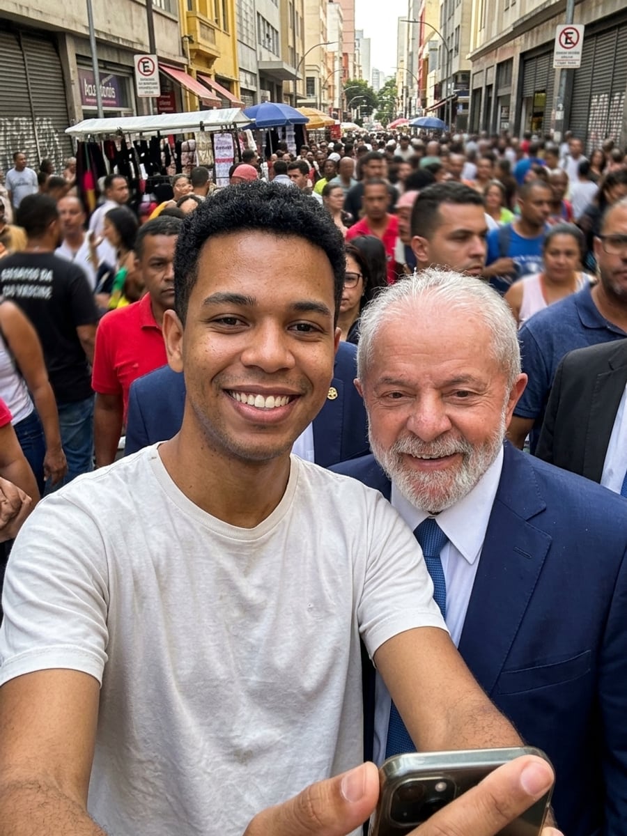 Exemplo 1: Selfie com o Lula
